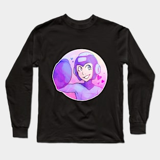 Vaporwave-Inspired Megaman Long Sleeve T-Shirt